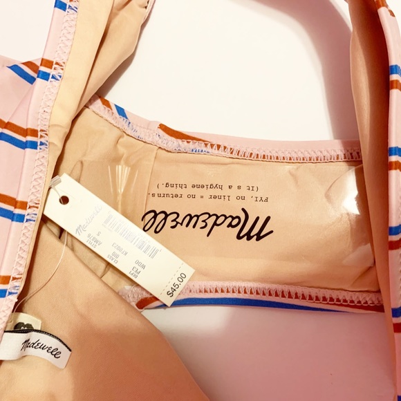 NWT Madewell Second Wave Classic Bikini Bottom Paseo Stripe Size Small - Picture 5 of 6